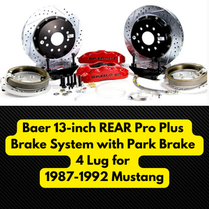 Baer 13-inch REAR Pro Plus Brake System with Park Brake 4 Lug 1987-1992